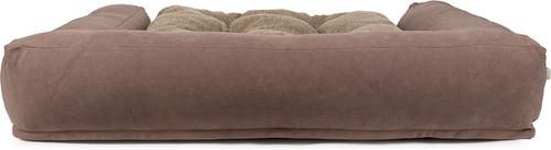 Show full view: Carolina Pet Couch Dog Bed with Removable Cover, Brown, Large slide 6 of 10