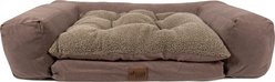 Carolina Pet Couch Dog Bed with Removable Cover, Brown, Medium