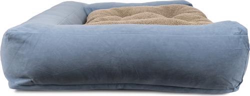 Show full view: Carolina Pet Couch Dog Bed with Removable Cover, Blue, Large slide 5 of 10