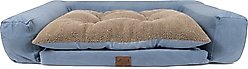 Carolina Pet Couch Dog Bed with Removable Cover, Blue, Large
