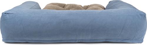 Show full view: Carolina Pet Couch Dog Bed with Removable Cover, Blue, Medium slide 5 of 9