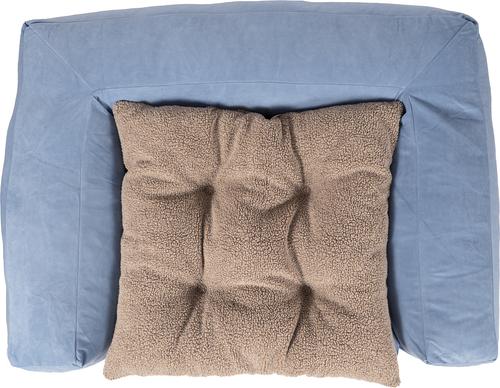 Show full view: Carolina Pet Couch Dog Bed with Removable Cover, Blue, Medium slide 6 of 9