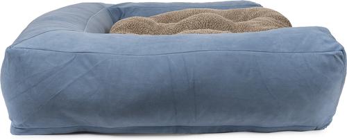 Show full view: Carolina Pet Couch Dog Bed with Removable Cover, Blue, Medium slide 4 of 9