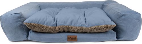Show full view: Carolina Pet Couch Dog Bed with Removable Cover, Blue, Medium slide 3 of 9