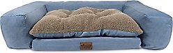 Carolina Pet Couch Dog Bed with Removable Cover, Blue, Medium