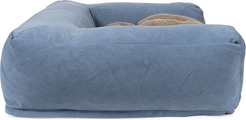 Show full view: Carolina Pet Couch Dog Bed with Removable Cover, Blue, Small slide 4 of 9