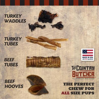 Show full view: The Country Butcher Turkey Waddles Natural Dog Chews, 7-oz bag slide 8 of 9