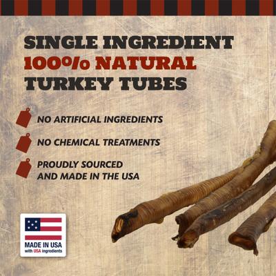 Show full view: The Country Butcher Turkey Tubes Natural Dog Chews, Large, 1.2-oz slide 7 of 8
