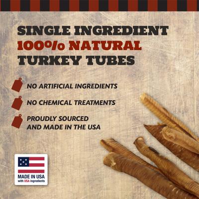 Show full view: The Country Butcher Turkey Tubes Natural Dog Chews, Medium, 1.4-oz slide 7 of 8