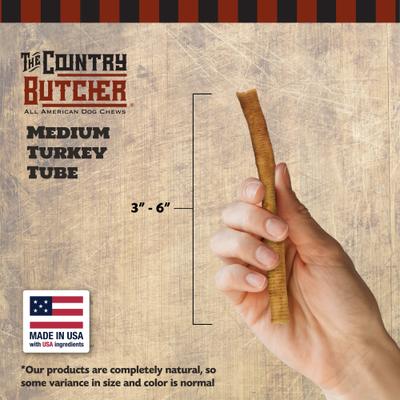 Show full view: The Country Butcher Turkey Tubes Natural Dog Chews, Medium, 1.4-oz slide 3 of 8