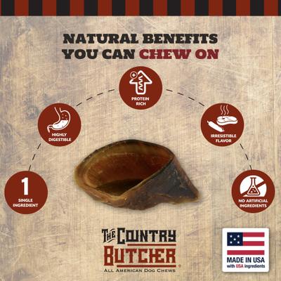 Show full view: The Country Butcher Beef Hooves Dog Treats, 15 count slide 4 of 10
