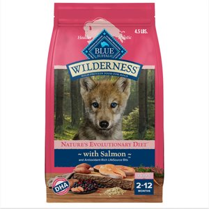 Blue Buffalo Wilderness Puppy High-Protein Salmon Recipe Natural Dry Dog Food, 4.5-lb bag