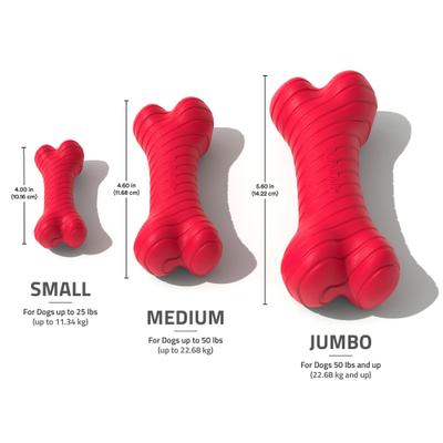 Show full view: Playology Beef Scented Dual Layer Bone Dog Toy, Jumbo slide 6 of 10