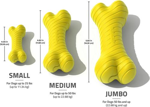 Show full view: Playology Chicken Scented Dual Layer Bone Dog Toy, Medium slide 5 of 9