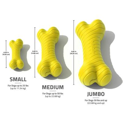 Show full view: Playology Chicken Scented Dual Layer Bone Dog Toy, Medium slide 7 of 11