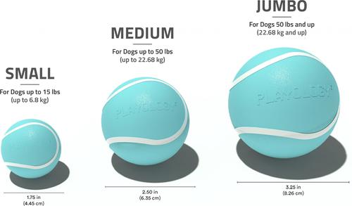 Show full view: Playology Peanut Butter Scented Squeaky Chew Ball Dog Toy, Medium slide 5 of 8