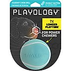 Playology Peanut Butter Scented Squeaky Chew Ball Dog Toy, Medium