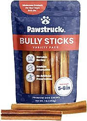 Pawstruck Straight Bully Sticks Dog Treats, 1-lb bag, 5-7 in