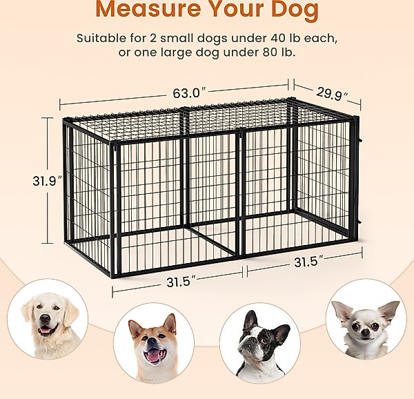 Show full view: Zeus & Ruta Dog Crate, Black, 63 inch slide 5 of 7