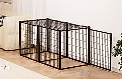 Yafylly Metal Dog Crate, Black, 63 Inch