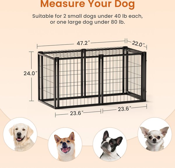 Show full view: Zeus & Ruta Dog Crate, Black, 47.2 inch slide 7 of 7