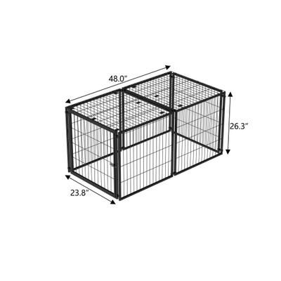 Show full view: Yafylly Wire Dog Crate, Black, 48 Inch slide 8 of 9