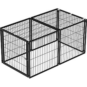 Yafylly Wire Dog Crate, Black, 48 Inch