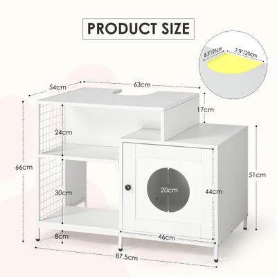 Show full view: Yafylly Hidden Cat Litter Box Enclosure slide 6 of 9