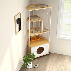 Yafylly 58-in Cat Tree & Condo with Feeding Station slide 2 of 7