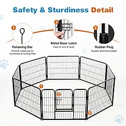Yafylly 8 Panel Indoor Dog Playpen