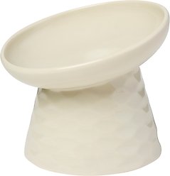 Frisco Elevated Tilted Cat Bowl, Cream, Small: 2 cup