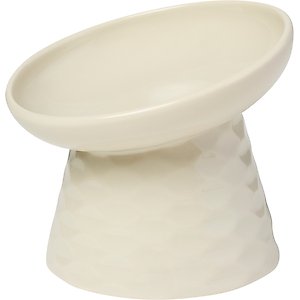 Frisco Elevated Tilted Cat Bowl, Cream, Small: 2 cup