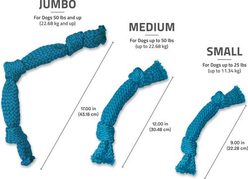 Show full view: Playology Peanut Butter Scented Dri-Tech Dental Rope Dog Toy, Jumbo slide 5 of 7