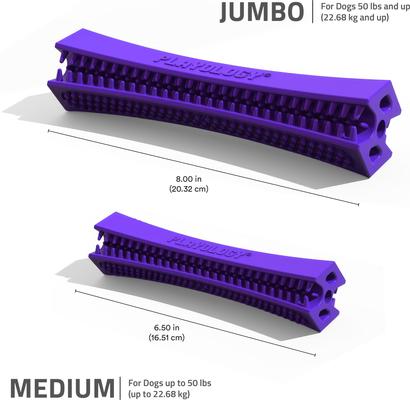 Show full view: Playology Pork Sausage Scented Dental Chew Stick Dog Toy, Jumbo slide 6 of 10