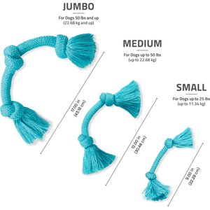 Playology Dri-Tech Peanut Butter Scented Rope Dog Toy, Jumbo
