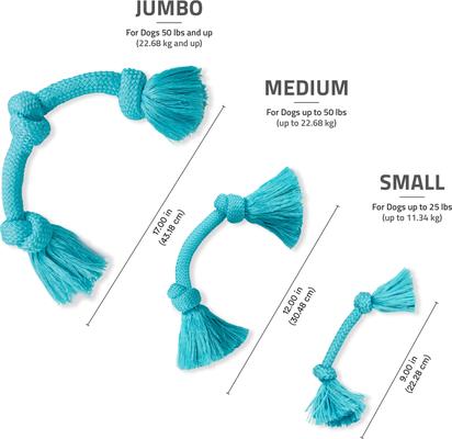 Show full view: Playology Dri-Tech Rope Dog Toy, Jumbo, Peanut Butter slide 5 of 9