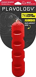 Playology Beef Scented Squeaky Bumper Dog Toy, Jumbo