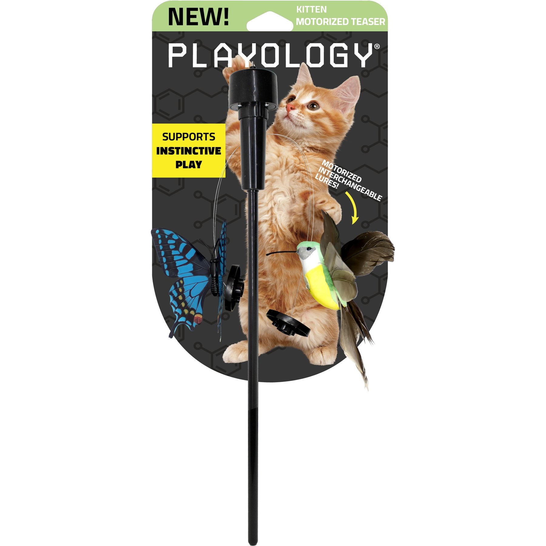 Playology Motorized Hummingbird/Butterfly Teaser Cat Toy