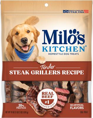 Show full view: Milo's Kitchen Steak Grillers Recipe with Angus Steak Dog Treats, 36-oz bundle slide 10 of 12