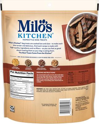 Show full view: Milo's Kitchen Steak Grillers Recipe with Angus Steak Dog Treats, 18-oz bag slide 4 of 11