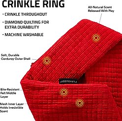 Playology Beef Scented Crinkle Ring Plush Dog Toy, Jumbo slide 2 of 6