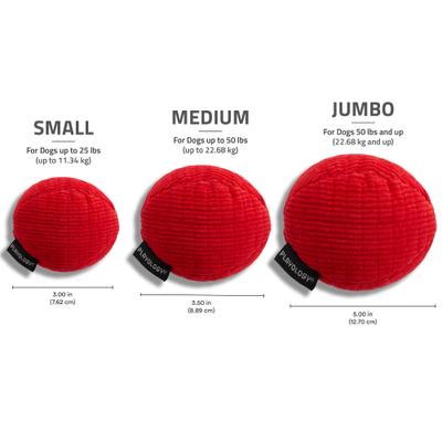 Show full view: Playology Beef Scented Squeaky Ball Plush Dog Toy, Medium slide 6 of 8