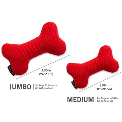 Show full view: Playology Beef Scented Squeaky Bone Plush Dog Toy, Medium slide 6 of 8