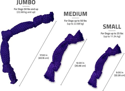 Show full view: Playology Pork Sausage Scented Dri-Tech Dental Rope Dog Toy, Jumbo slide 5 of 7