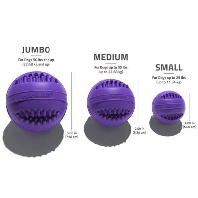 Show full view: Playology Pork Sausage Scented Dental Chew Ball Dog Toy, Small slide 5 of 6