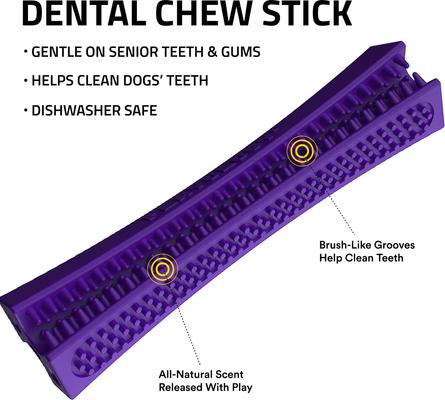 Show full view: Playology Pork Sausage Scented Dental Chew Stick Dog Toy, Jumbo slide 3 of 10
