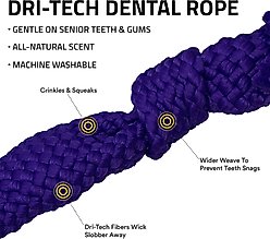 Playology Pork Sausage Scented Dri-Tech Dental Rope Dog Toy, Jumbo slide 2 of 6