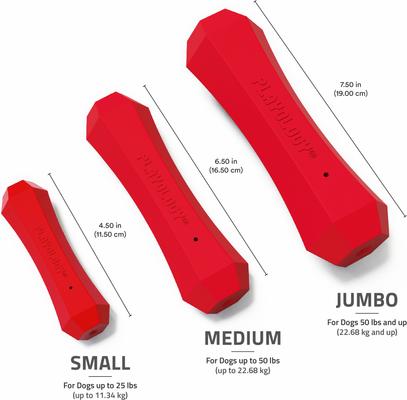 Show full view: Playology Beef Scented Squeaky Chew Stick Dog Toy, Medium slide 5 of 9