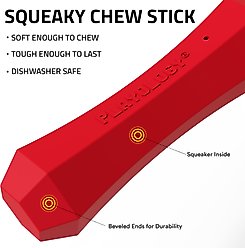 Playology Beef Scented Squeaky Chew Stick Dog Toy, Medium slide 2 of 7