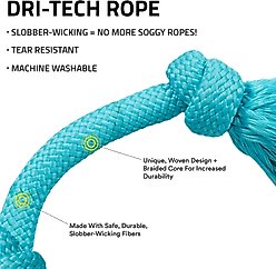 Playology Dri-Tech Rope Dog Toy, Jumbo, Peanut Butter slide 2 of 6